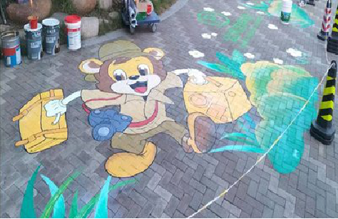 兴山夏季画地面彩绘会遇到的问题