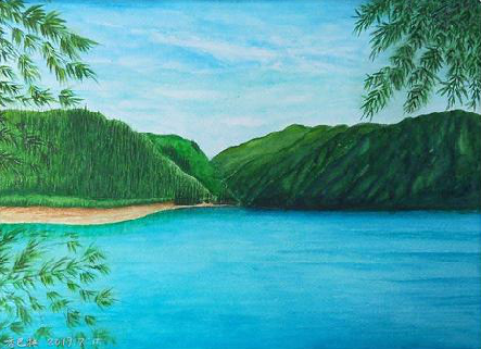 兴山在墙绘中，如何绘画绿水青山？